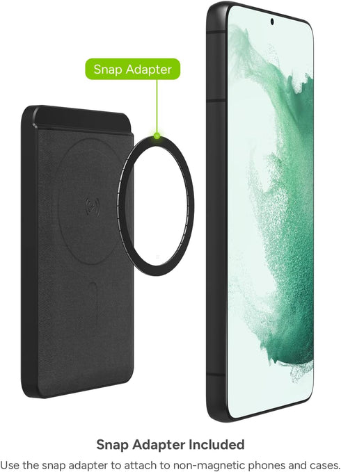 mophie Snap+ Juice Pack Mini - Black Wireless Portable Magnetic Charger with 5000 mAh Battery, Compatible with MagSafe