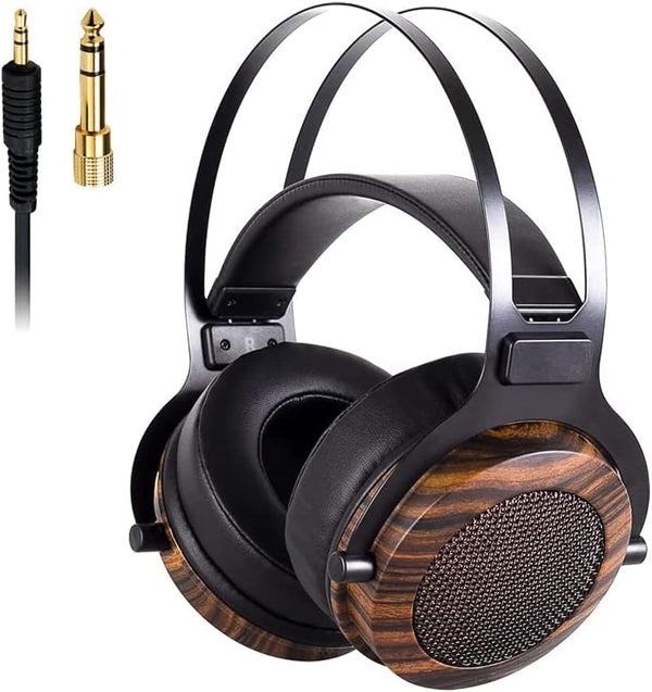 Wired Over-Ear Headphones, Studio Headset with 50mm Drivers for Music Recording - 3.5mm/6.35mm Audio Jack