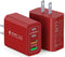 40W USB C Wall Charger, 2-Pack Super Fast Charging Block PD+QC 4 Port Charger Cube for iPad, iPhone, Switch, Smart