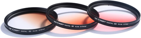 K&F Concept 62mm 9pcs Filter Kit: UV Protector, Circular Polarizing Filter, Microfiber Lens Cleaning Cloth, Petal Lens