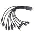 1 Piece 10 In 1 USB Multi Charger USB Cables For Mobile Phones USB Charging Cord 20CM/7.87in Universal USB To Multi Plug Cell Phone Charger Cable 10 In 1 USB Cable For Smartphone Charger Cable 7.87in