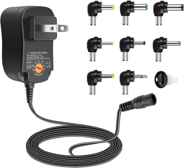 Aisilk Multi-Voltage AC DC Power Adapter 12W 3V 4.5V 5V 6V 7.5V 9V