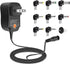 Aisilk Multi-Voltage AC DC Power Adapter 12W 3V 4.5V 5V 6V 7.5V 9V
