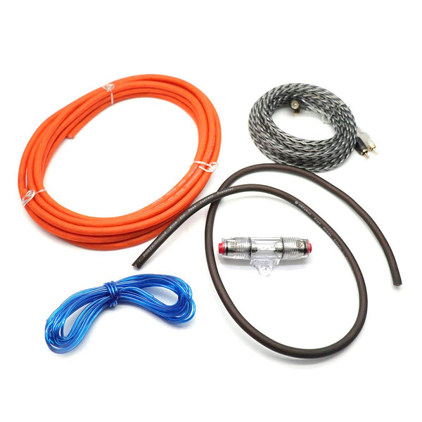 6 Gauge Amp Auto Car Audio System Speaker Kit, 1200W Wiring Cable for Subwoofers and Speakers