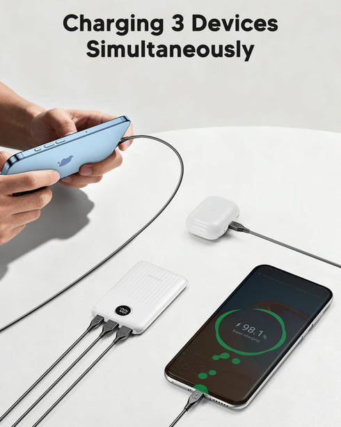Szfakuer 10000mAh 22.5W Pack 17 16 15 14 S23 S22 S21 Portable Charger,Ultra Slim Power Bank,USB C in/Output Fast