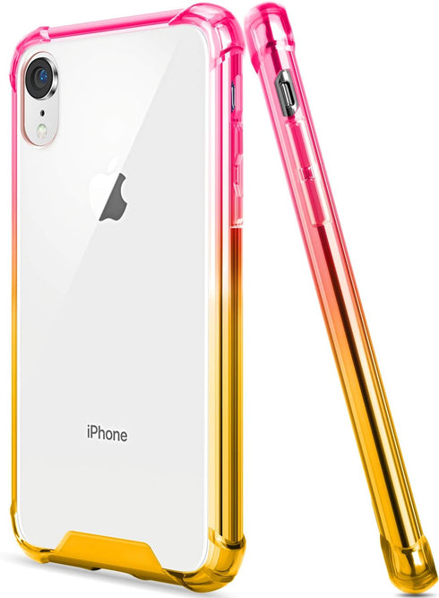 Salawat Clear Slim iPhone Xr Case, Anti Scratch TPU Bumper Shockproof Protective Case (Pink Gold) 6.1inch