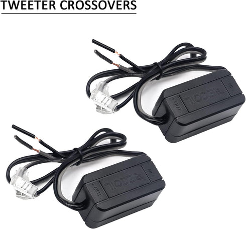 RECOIL TW250 High Compression Car Bullet Super Tweeters, 1-Inch Voice Coil, 400 Watts Max, Pair