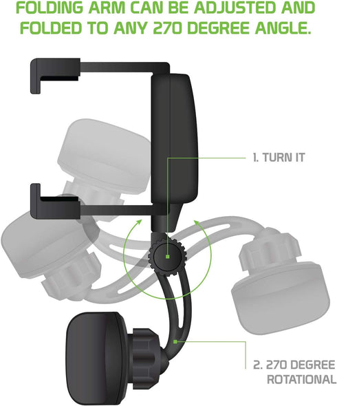 Cellet Vehicle Rear View Mirror Phone Holder Mount Universal Smartphone Cradle Compatible with iPhone Samsung