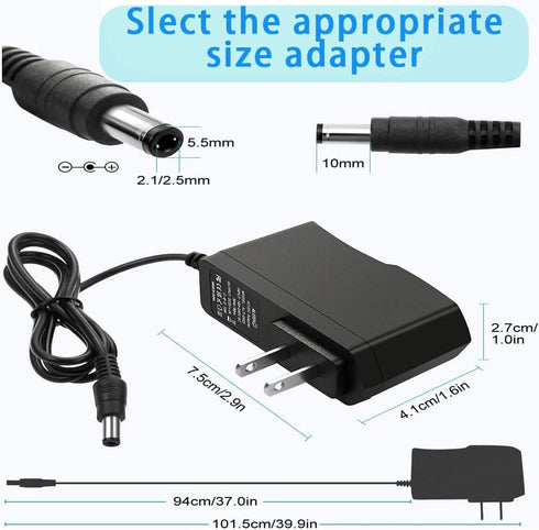 6V 1A Power Supply Adapter, 100V-240V AC Power Adapter Wall Charger for Arm Blood Pressure, Sewing Machine, and More