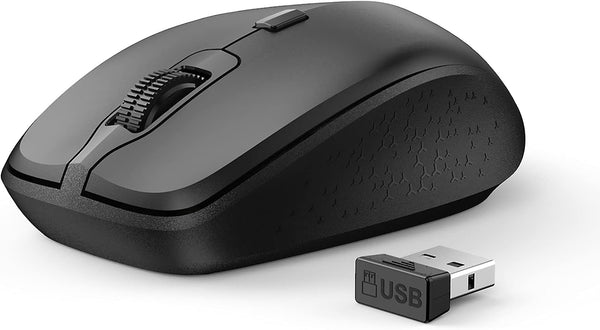 Wireless Mouse for Laptop, Portable Mouse with Mouse Pad, 2.4G/BT Ergonomic for Right or Left Hand Use, 3 Adjustable