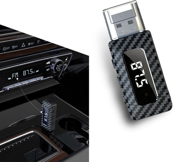 MOXRUQ USB Bluetooth Receiver for Car, Bluetooth 5.3 Wireless Audio Adapter, USB Power