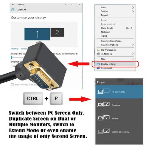 Chenyang VGA RGB 3COAX+6C 90 Degree Down Angled Extension Cable for Monitor Projector Computer