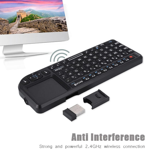 Touch Keyboard, Portable Mini Thin USB Rechargeable Touchpad Keyboard with Backlit for Various Devices