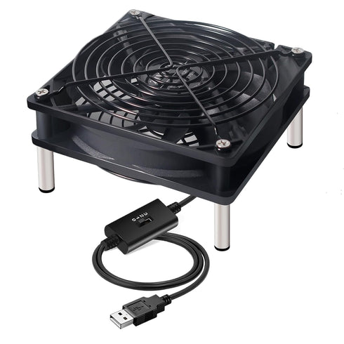ZIWIJE USB Computer Cooling Fan 5V USB Power with Speed Controller USB Router