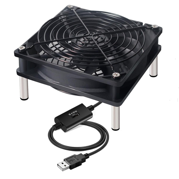 ZIWIJE USB Computer Cooling Fan 5V USB Power with Speed Controller USB Router