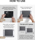 MOFT Invisible Slim Laptop Stand, Adhesive and Reusable, Adjustable for Laptops Up to 15.6", Grey
