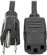 Tripp Lite Standard Computer Power Cord 10A, 18AWG, 4-ft. (NEMA 5-15P to IEC-320-C13) Black