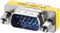 uxcell DB15 VGA Gender Changer, 15 Pin Male to Male, 3-row Mini Coupler Adapter Connector for Serial Applications, Blue