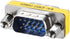 uxcell DB15 VGA Gender Changer, 15 Pin Male to Male, 3-row Mini Coupler Adapter Connector for Serial Applications, Blue