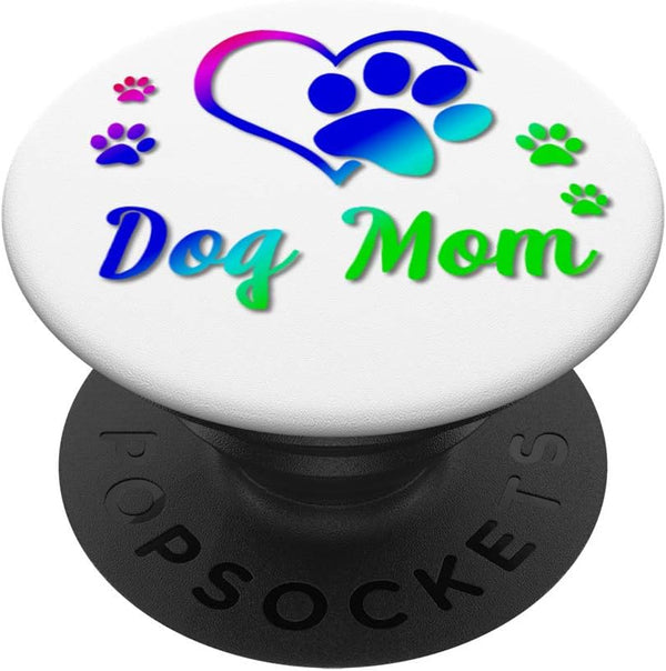 PopSockets PopGrip: Swappable Grip for Phones & Tablets - Cute Dog Mom Dogs Lover Day Design Gift White