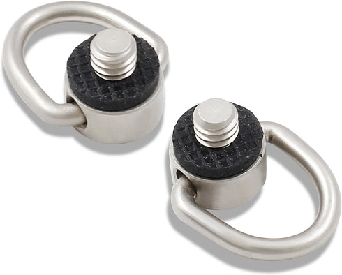 Litoexpe Stainless Steel D Ring Screw, 1/4"-20 Camera Fixing Screw with Rubber Padding