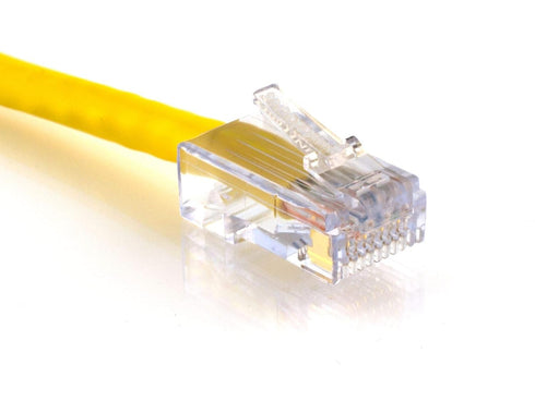 Networx RJ45 Cat 6 Ethernet Patch Cable 1 Foot Yellow Non-Booted UTP