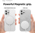 elago Magnetic Case for iPhone 12 Pro Max (6.7 inch) - White, Soft Grip Silicone, Built-in Magnets, Compatible with