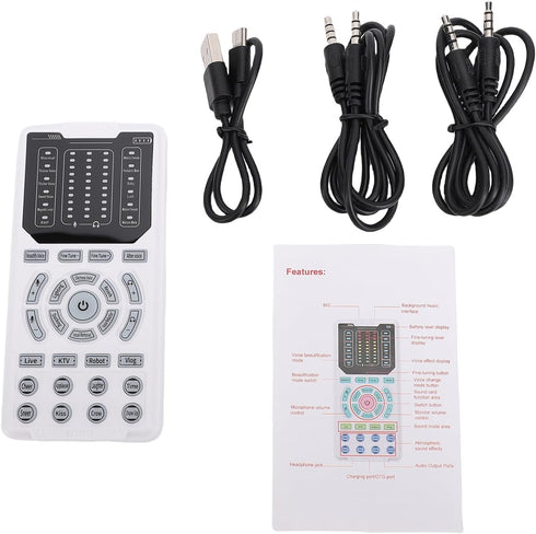 ZJchao 15 10- (5.6 .5 11 cm) Portable Voice Changer for Live Streaming & Gaming Voice Modes, Adjustment, Noise