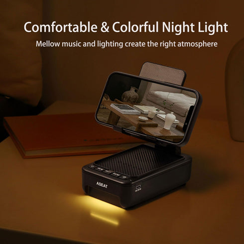 Unique Gifts for Men, Cell Phone Stand with Bluetooth Speaker & LED Color Changing Light, Birthday Gifts for Women Dad