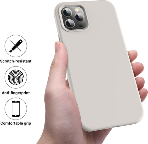OTOFLY Compatible with iPhone 12 Pro Max Case, Premium Soft Liquid Silicone Rubber Full-Body Protective Bumper Case