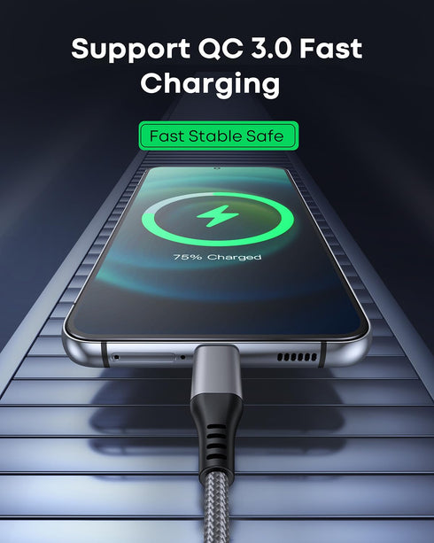 USB C to USB C Cable 20FT, Extra Long 60W Fast Charging Cable, Premium Nylon Braided for iPhone 15 Pro Max, Galaxy,