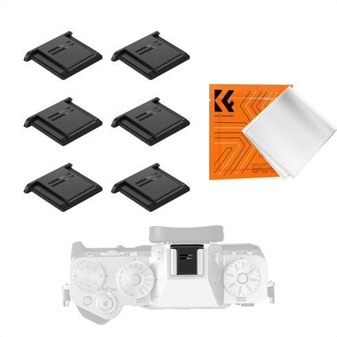 K&F Concept Universal Camera Hot Shoe Cover, 6-Pack ABS Protector Cap for Canon Nikon Sony DSLR, SLR, Mirrorless