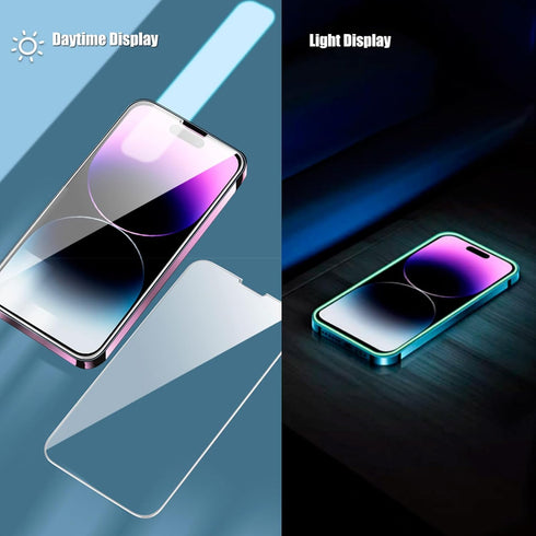 2 Pack Tempered Glass Screen Protector for iPhone 14 Pro Max (6.7") - Luminous, HD Clear, Easy Install, Strong