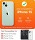 iPhone 15 Case by TORRAS: Slim, Shockproof, 12FT Military Grade Drop Protection, Black with Translucent Back & Silicone