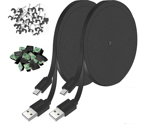 2Pack 20FT Power Extension Cable for Wyze Cam V3/V4/OG/V3 Pro, Blink, Arlo, Eufy, SimpliSafe, Charging Power Cord