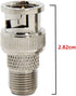 F to BNC Connector, 2-Pack BNC Male to F Female Coax Adapter 75 Ohm for Scanner and Camera