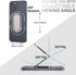 Phone Ring Holder, Foldable Finger Kickstand with 360° Rotation Metal Grip for Magnetic Car Mount Compatible with