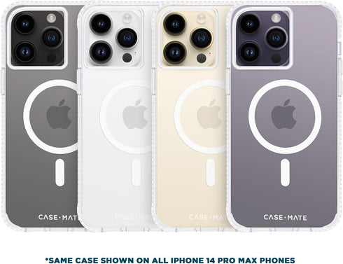Case-Mate Tough Plus iPhone 14 Pro Max Case - Clear, 15ft Drop Protection, Compatible with MagSafe, Shockproof Cover