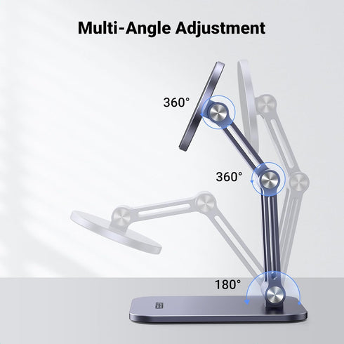 UGREEN Magnetic Phone Stand Compatible with MagSafe, Adjustable Ergonomic Design for iPhone 15 14 13 12 Pro Max, Grey