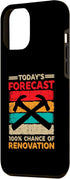 iPhone 14 Pro Max Today's Forecast 100% Chance Of Renovation Home Remodeling Case for Protection