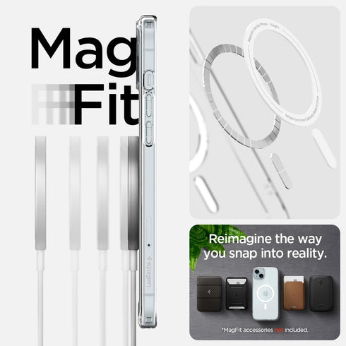 Spigen iPhone 15 Plus Case - Magnetic Ultra Hybrid MagFit, Military-Grade Protection, Anti-Yellowing, MagSafe