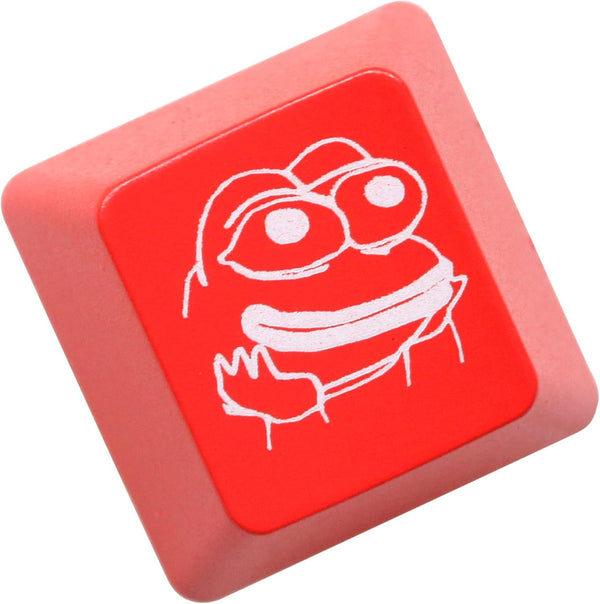 KPREPUBLIC Novelty Shine Through Keycaps ABS Etched Backlit Red ESC Sad Frog THX Meme Internet Trends (Red ESC HappyF