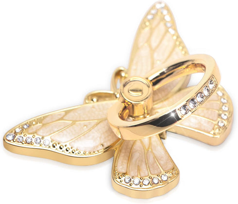 Butterfly Cell Phone Ring Grip Holder - 360 Degrees Rotation, Metal Finger Kickstand for iPhone, Samsung Galaxy, LG,