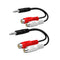 8 Inches 3.5mm Male to 2 RCA Female Jack Stereo Audio Y Cable Adapter 2 Pack for Smartphones, Tablets, MP3