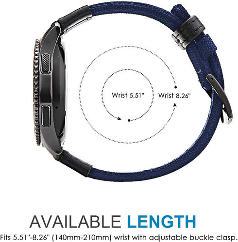 Maxjoy Bands for Galaxy Watch 46mm, Galaxy Watch 3 45mm, Gear S3 Frontier - Men Nylon 22mm Quick Release Replacement