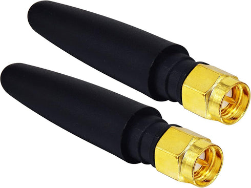 BOOBRIE 2-Pack 2.4GHz Mini WiFi Antenna 2dBi FPV Antenna Omni Directional SMA Male Omni-Directional Small PC WiFi Bluetooth Antenna Aerial Signal Booster Adapter Network Receive for Wireless Router
