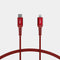Shield USB-C to Lightning Cable 6ft Red, Braided Kevlar for iPhone 14 13 12 11 Pro/Pro Max, iPad, AirPods (MFI