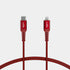 Shield USB-C to Lightning Cable 6ft Red, Braided Kevlar for iPhone 14 13 12 11 Pro/Pro Max, iPad, AirPods (MFI