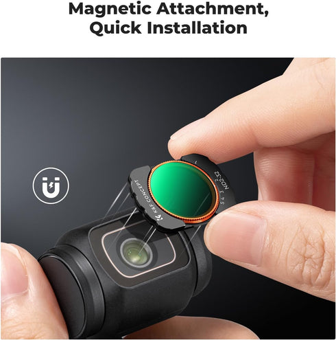 K&F Concept 3 Pack Magnetic Effect & ND & CPL Filter Set for DJI Osmo Pocket 3, HD Optical Glass/Multi-Coated, CPL