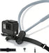 KINGJOY Action Camera Neck Mount, Flexible Silicone POV Neck Holder with Anti-Shake Chest